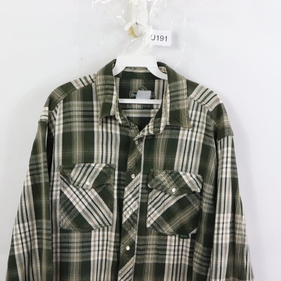 Vintage Berne Apparel Pearl Snap Flannel Shirt XL - Picture 2 of 8